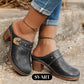 Tjock Klack Slip-On Sandaler med Täckt Tå