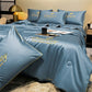 🎁Gör dig redo för sommaren - ❄️ Tvättbar 、 kylning 4-delad säng is-silke linen🛏️