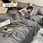 🎁Gör dig redo för sommaren - ❄️ Tvättbar 、 kylning 4-delad säng is-silke linen🛏️