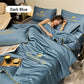 🎁Gör dig redo för sommaren - ❄️ Tvättbar 、 kylning 4-delad säng is-silke linen🛏️