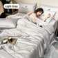 🎁Gör dig redo för sommaren - ❄️ Tvättbar 、 kylning 4-delad säng is-silke linen🛏️