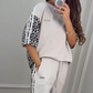 🌺 2025 Nya Arrive - 50% rabatt🌺 Patchwork Sweatshirt med leopardtryck